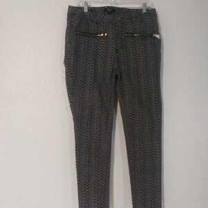 Ellos women's size 12 black and white chevron pattern pants